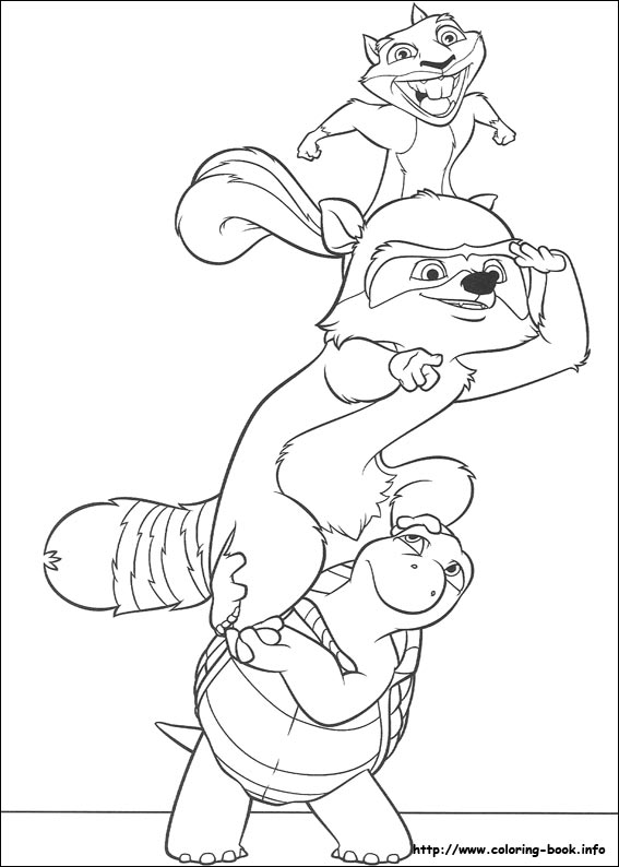 Over the hedge coloring picture